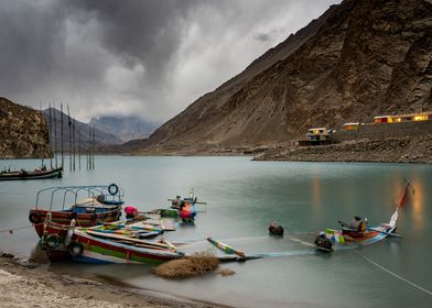 Lake with Boats