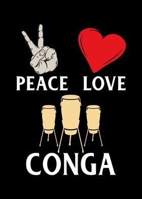 Peace Love Conga Drums