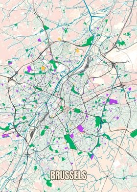 City map of Brussels