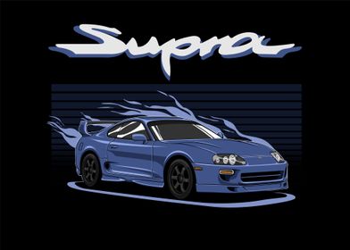 Toyota Supra A80 Blue