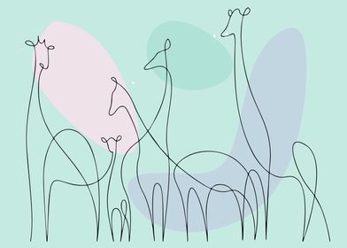 giraffe aesthetic art