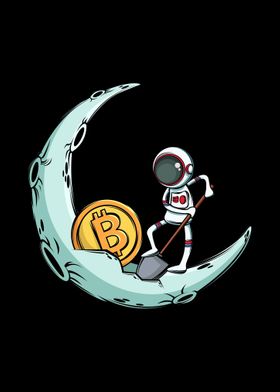 Astronaut Mining Bitcoin