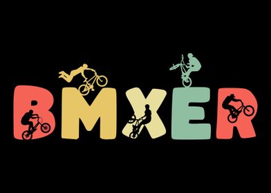 Retro BMX Biking Biker