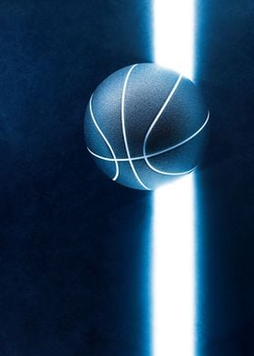 basketball glowing lines
