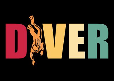 Retro Scuba Diving Vintage