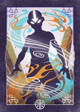  Aang Avatar State Poster By Avatar The Last Airbender Displate
