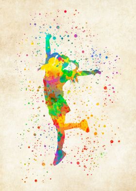 Dancing watercolor