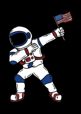 Dabbing American Astronaut