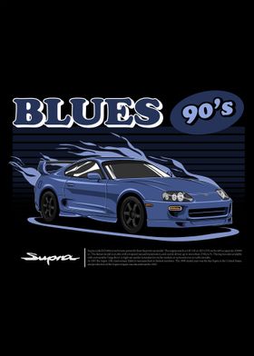 Toyota Supra Blues 90s 2