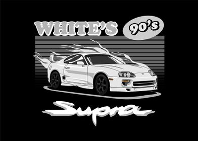 Toyota Supra White 90s