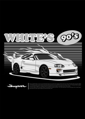 Toyota Supra White 90s 1