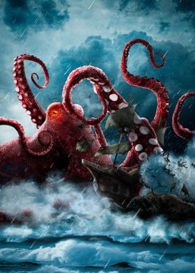 Octopus Sea Monster Ocean
