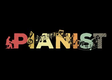 Retro Piano Musician