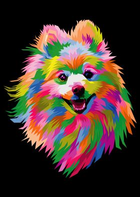colorful dog vector
