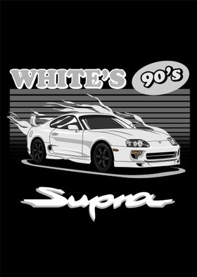 Toyota Supra White 90s 2