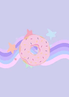 Weirdcore Kawaii Donut' Poster, picture, metal print, paint by  AestheticAlex