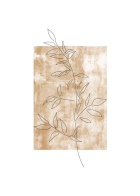 Botanical line art 