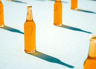 Beer glass bottles