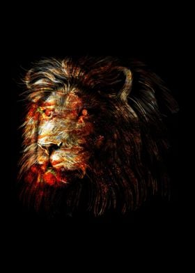 Lion from fire