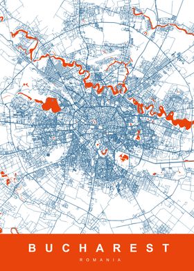 BUCHAREST Map ROMANIA