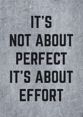 Perfect vs Effort