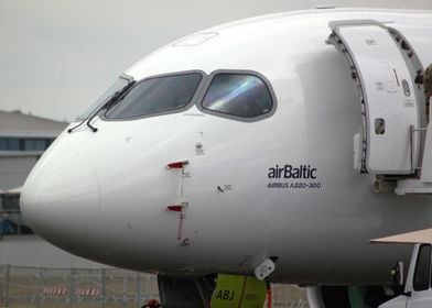 airBaltic A220 on Stand