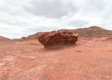 Red mushroom stone Desert