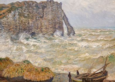 Stormy Sea in Etretat 