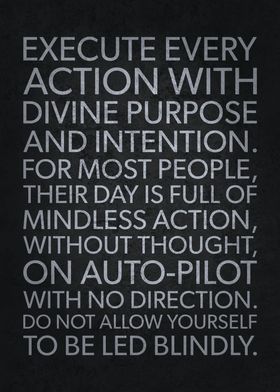 Purpose and Intention