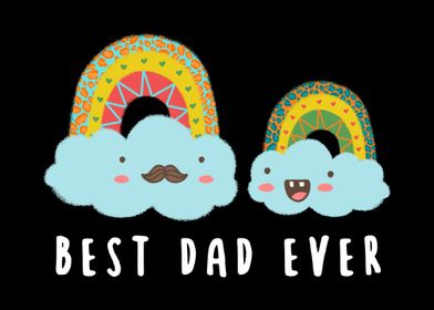 Best Dad Ever Rainbow