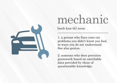 Funny Mechanic Definition