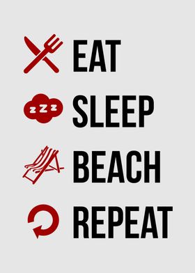 eat sleep beach repeat