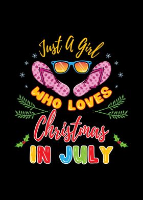 Girl Christmas In July