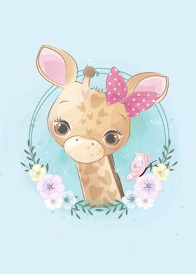 Cute Giraffe Portrait