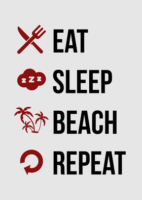 eat sleep beach repeat