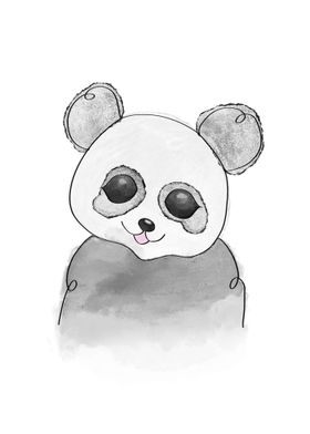 Watercolor Baby Panda