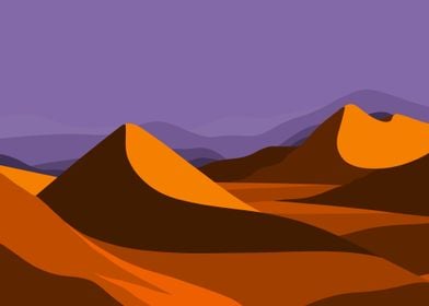 desert abstract at night