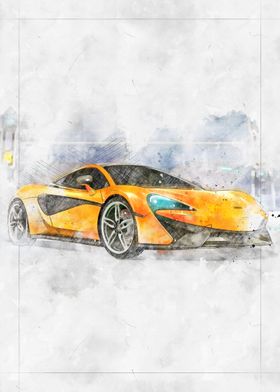 McLaren 750s Watercolor