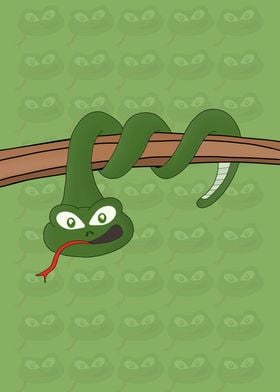A snake hanging