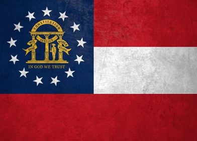 Flag of US Georgia on Wall