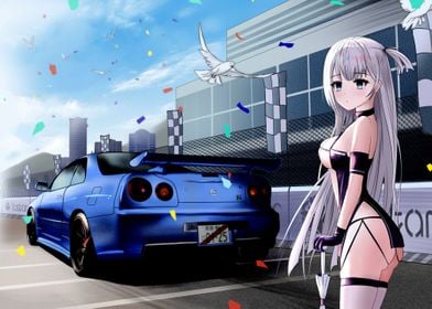 Super Car and girl