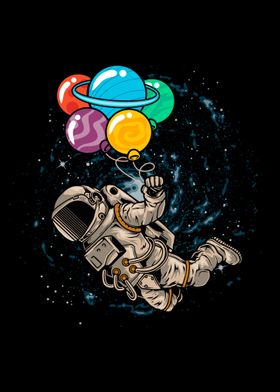 Astronaut With Balloons