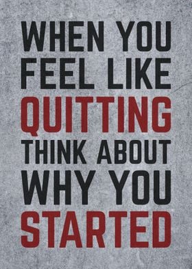 Quiting vs Starting