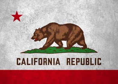 Flag of California on Wall