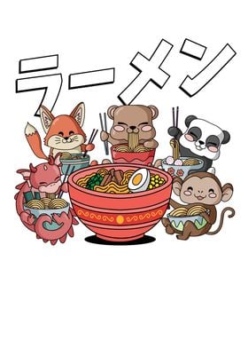 Panda Monkey Axolotl Ramen