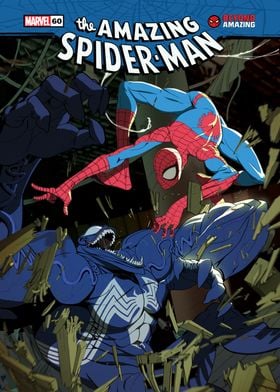 Spider-Man vs Venom' Poster by Marvel | Displate