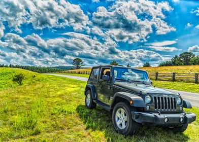 Jeep Ride with  Summer Sky