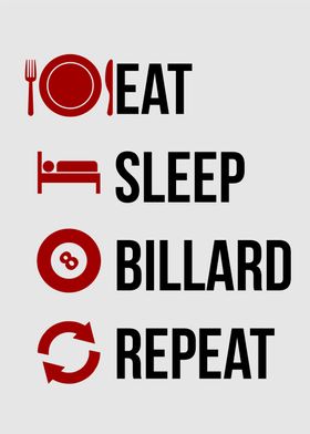 eat sleep billiard repeat