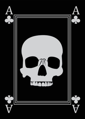 Poker Card with skull icon