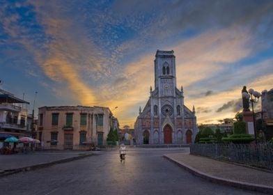 New day over an old church